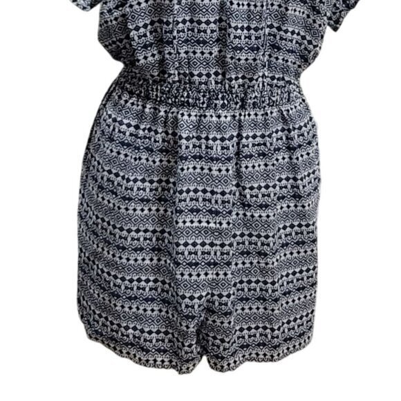 Seafolly Jacquard Print Playsuit Romper L Blue - Picture 4 of 8